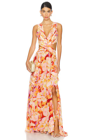 ASTR the Label Noya Dress in Rust Yellow Floral from Revolve.com | Revolve Clothing (Global)