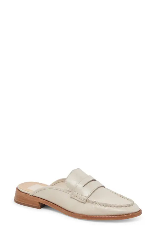Dolce Vita Havan Loafer Mule in Creme Crinkle Patent at Nordstrom, Size 7 | Nordstrom
