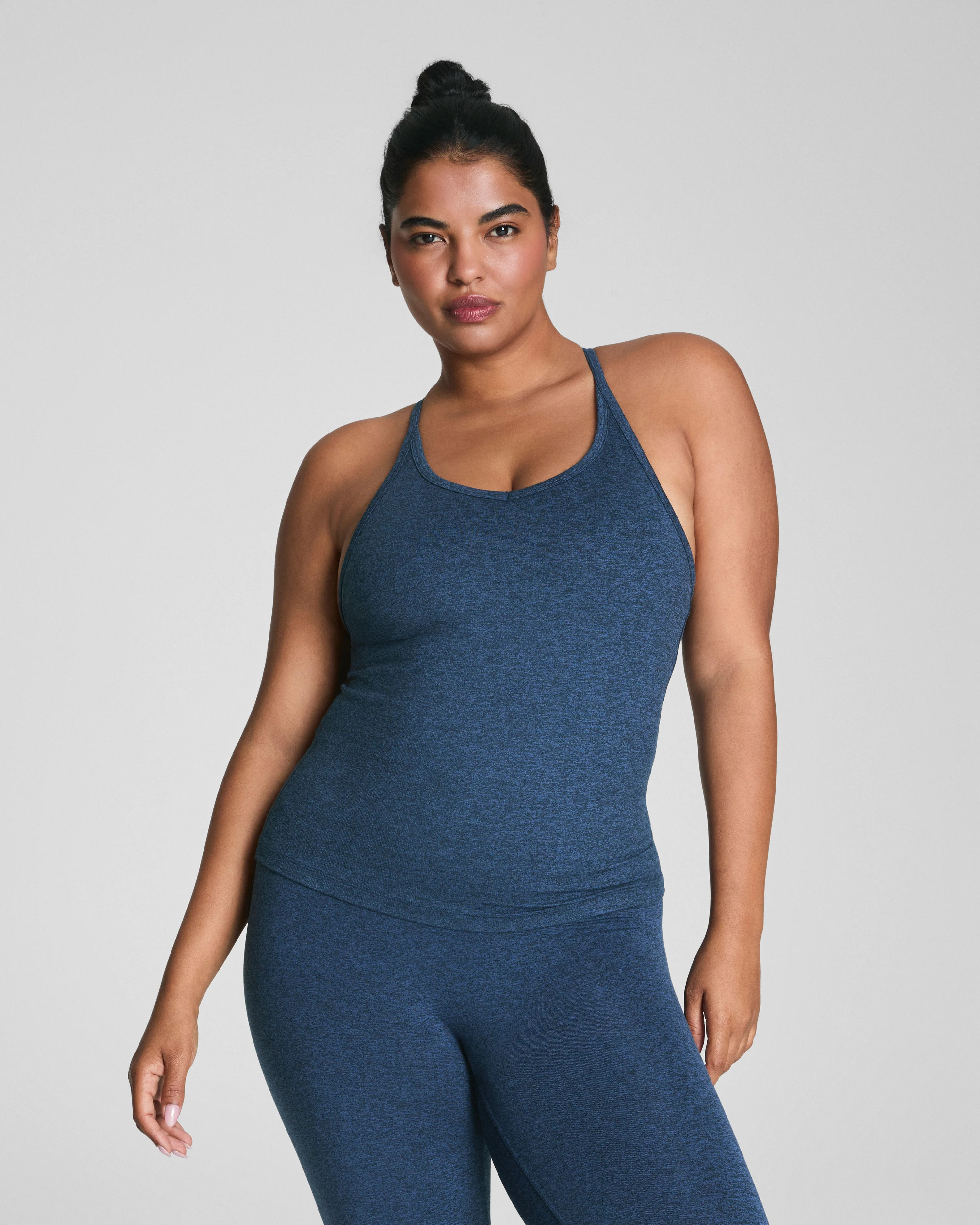 Rib V-Neck Shelf Tank | Spanx