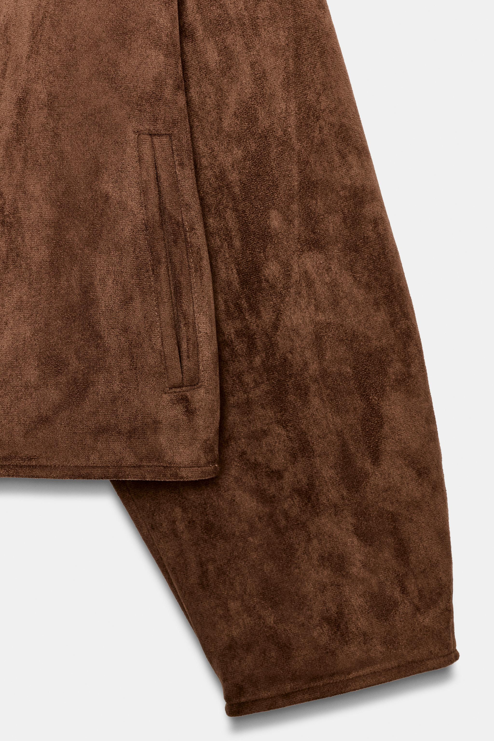 CROPPED FAUX SUEDE JACKET | Zara US