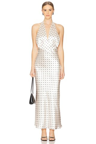 Bardot Citron Midi Dress in Ivory Spot from Revolve.com | Revolve Clothing (Global)