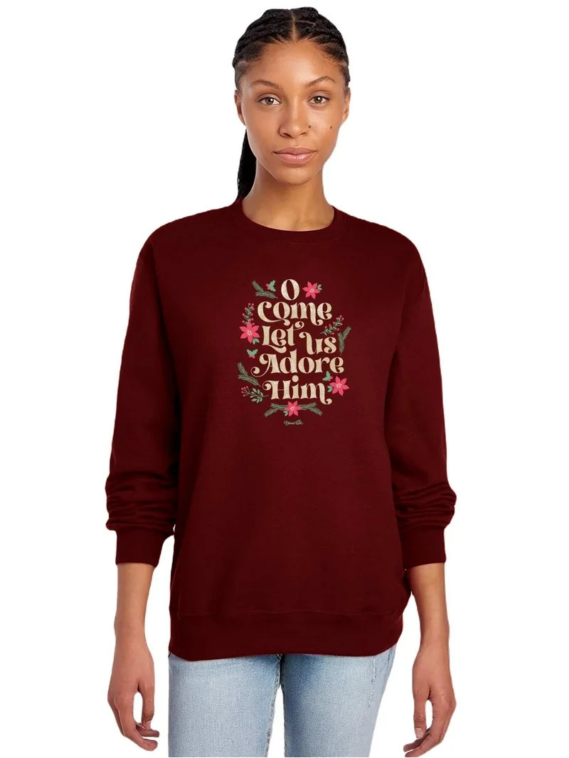 Blessed Girl Womens Sweatshirt Adore Him, Garnet, MD | Walmart (US)