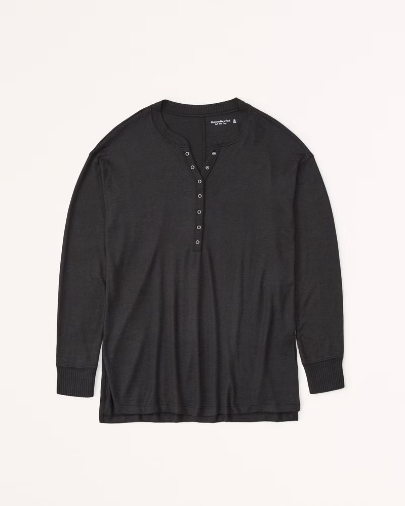 Women's Long-Sleeve Cozy Henley | Women's Tops | Abercrombie.com | Abercrombie & Fitch (US)