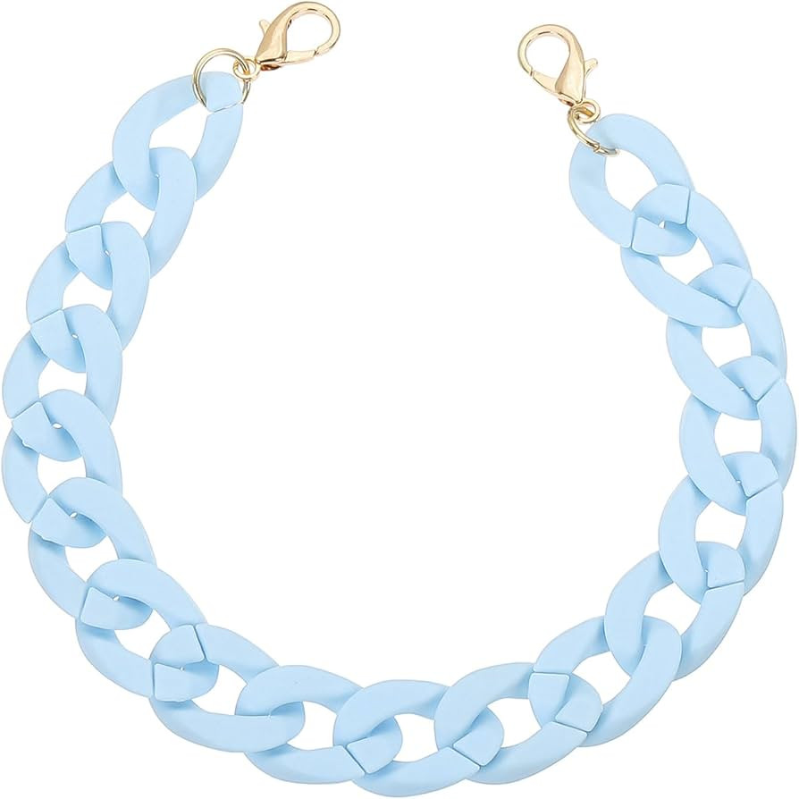 PATIKIL Acrylic Purse Chain, 15 Inch Acrylic Chain Linking Rings Handbag Strap Quick Link C-Clips... | Amazon (US)