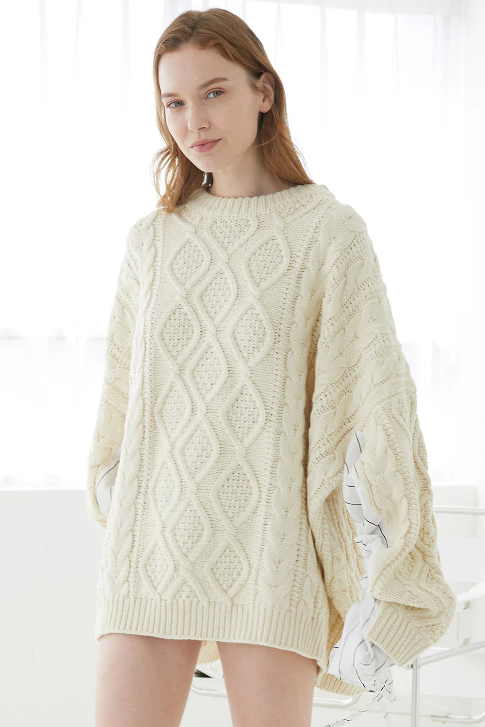 Sadie Shirt Combo Knit Pullover | Storets (Global)