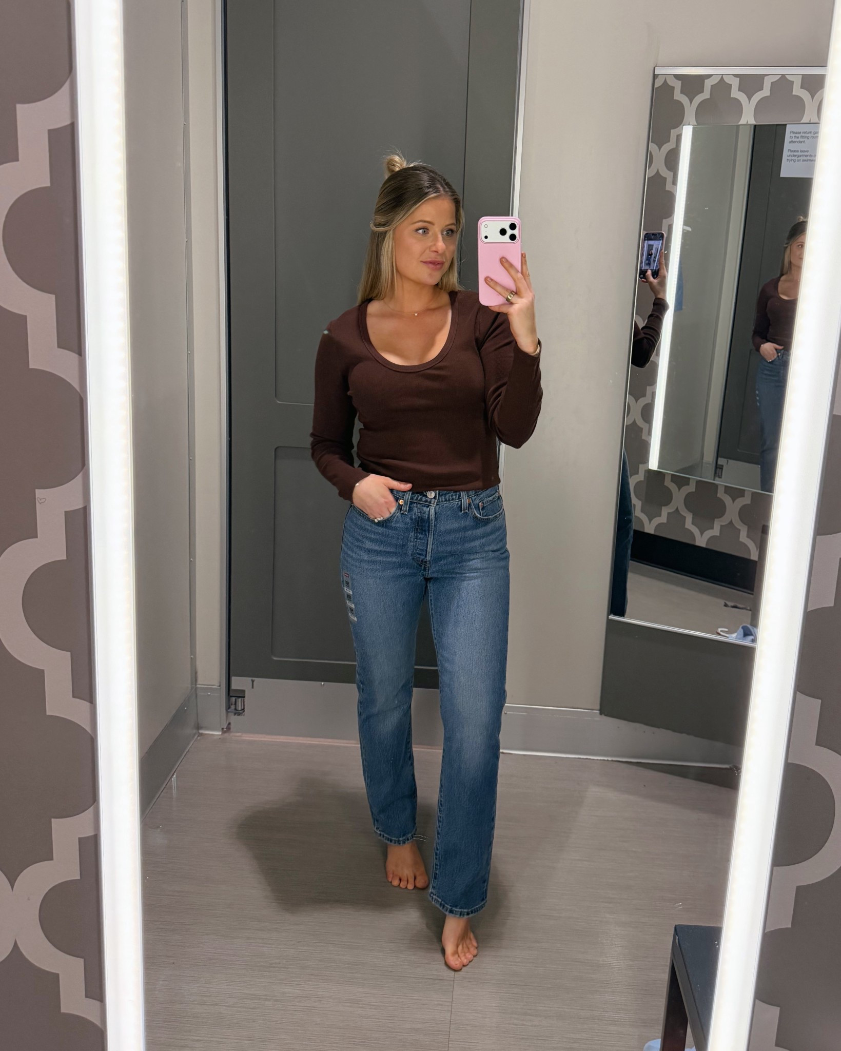 New favorite jeans!!! So flattering. Fits tts! 

#LTKootd #LTKmomlife #LTKFindsUnder50