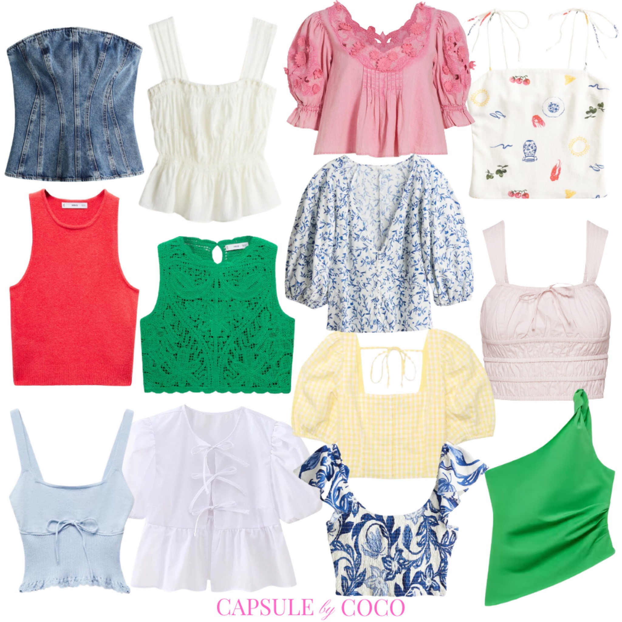 TOPS! 

Jean shorts and a top, summer tops, summer blouses, summer outfit, summer outfits, cute tops, denim shorts and a top, going out, preppy top, preppy tops, crochet top, crochet tops, bodysuit, bodysuits, CapsuleByCoCo

#LTKSeasonal #LTKStyleTip