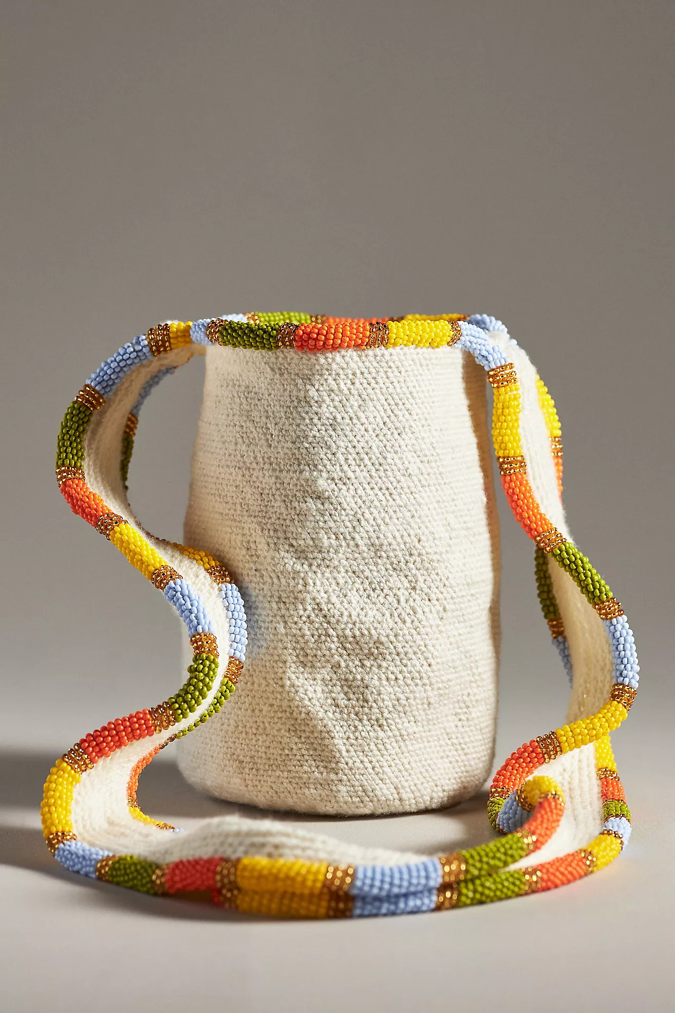 Soraya Hennessy Handmade Multicolor Beaded Bucket Bag | Anthropologie (US)