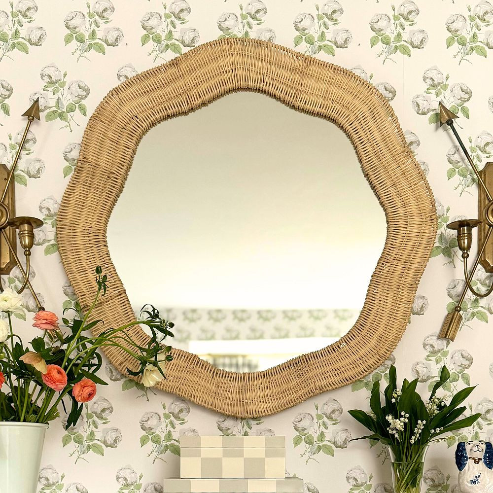 Scalloped Linden Round Wall Mirror (35"x32") | Pottery Barn Teen