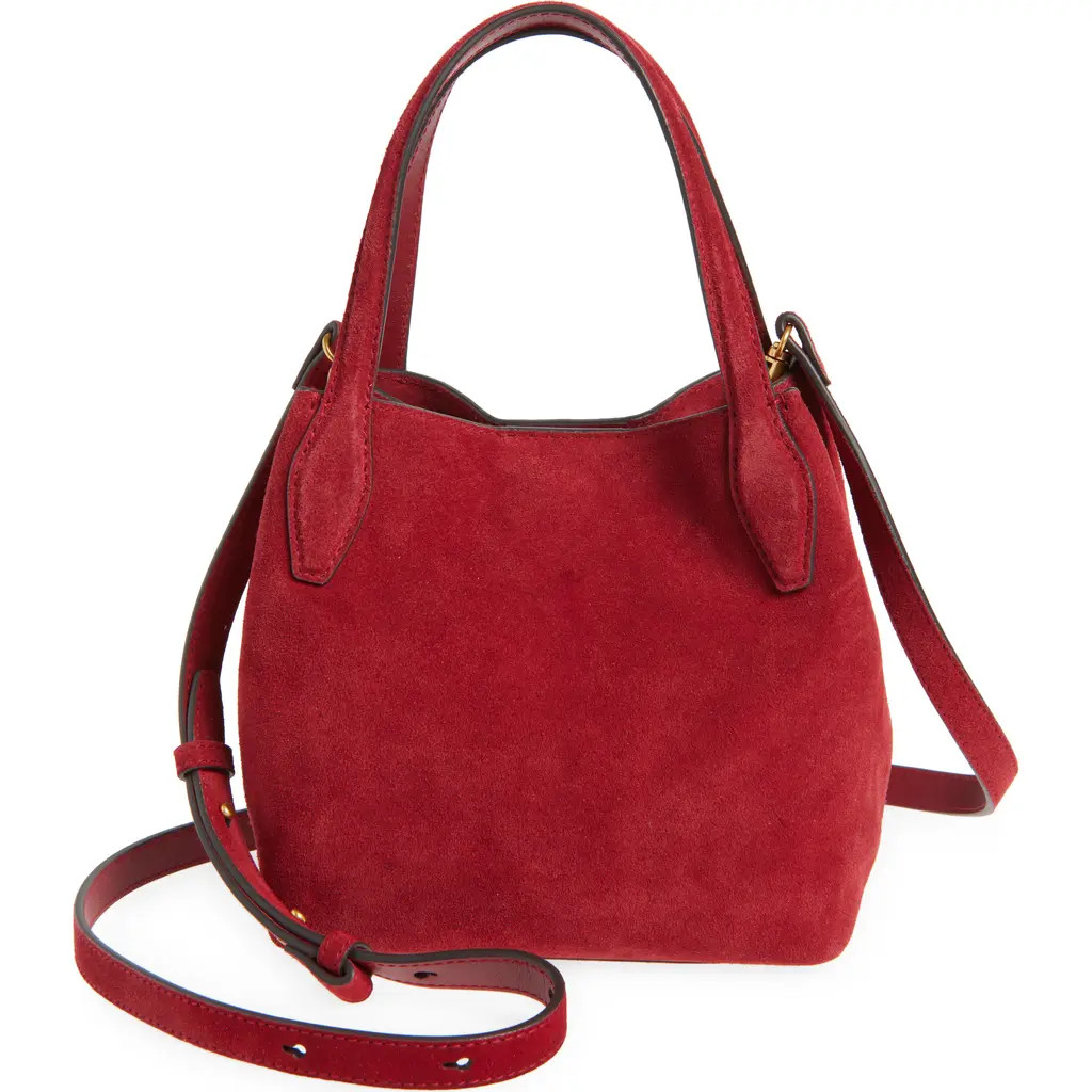 Madewell The Mini Suede Shopper Tote (Nordstrom Exclusive) in Wild Cranberry at Nordstrom Rack | Nordstrom Rack