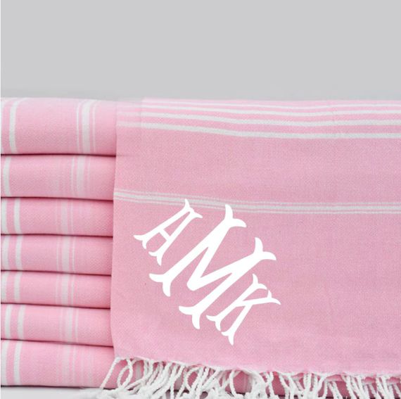 Pink Custom Monogram Towel | Etsy | Etsy (US)