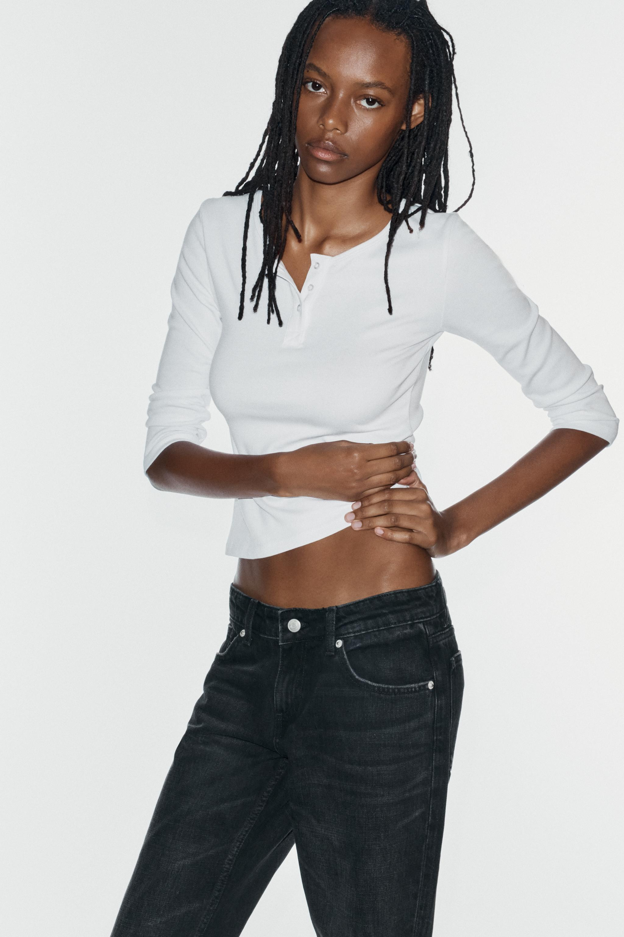 TRF LOW-RISE WIDE-LEG JEANS | Zara UK