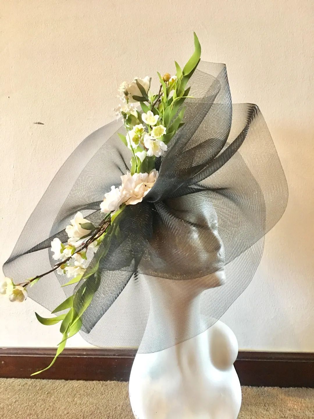Large Flower Hats Wedding Floral Fascinators Derby - Etsy | Etsy (US)