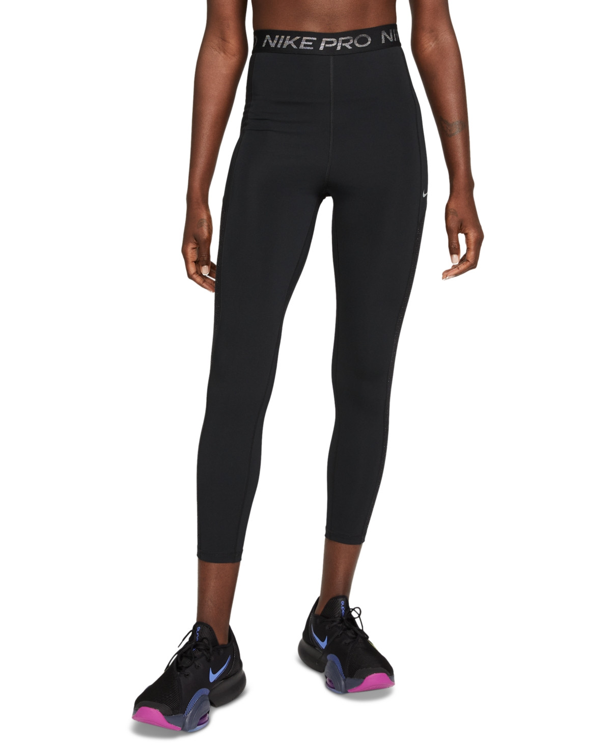 Nike Women's Pro Dri-fit Shine 7/8 Leggings | Macys (US)