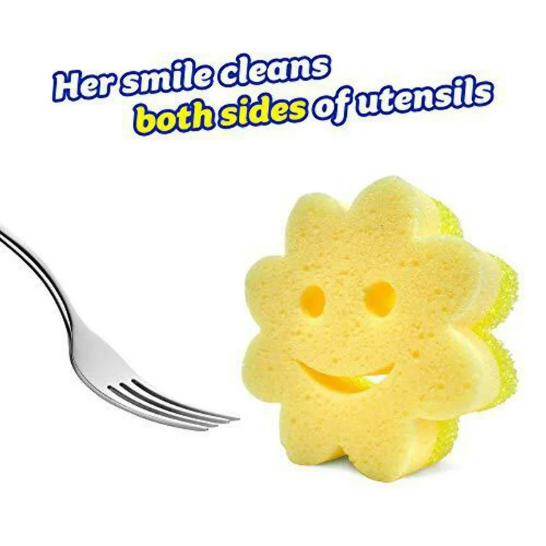 Scrub Mommy Power Flower Dual-Sided Scrubber and Sponge Scratch Free and Resists Odors, 3 Count, ... | Walmart (US)