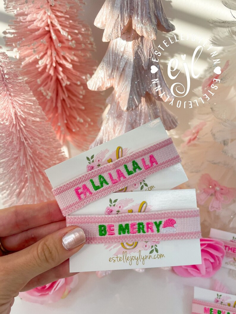 Holiday Bracelet / WATERMELON COLLECTION Embroidered Christmas - Etsy | Etsy (US)