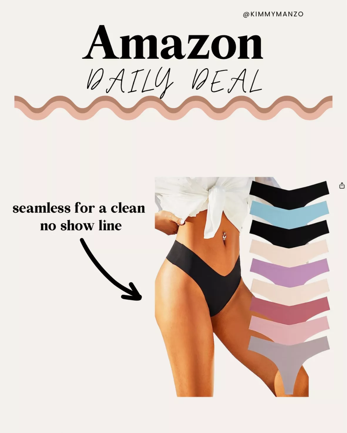  Seamless Thongs For Women No Show Panties V-waisted