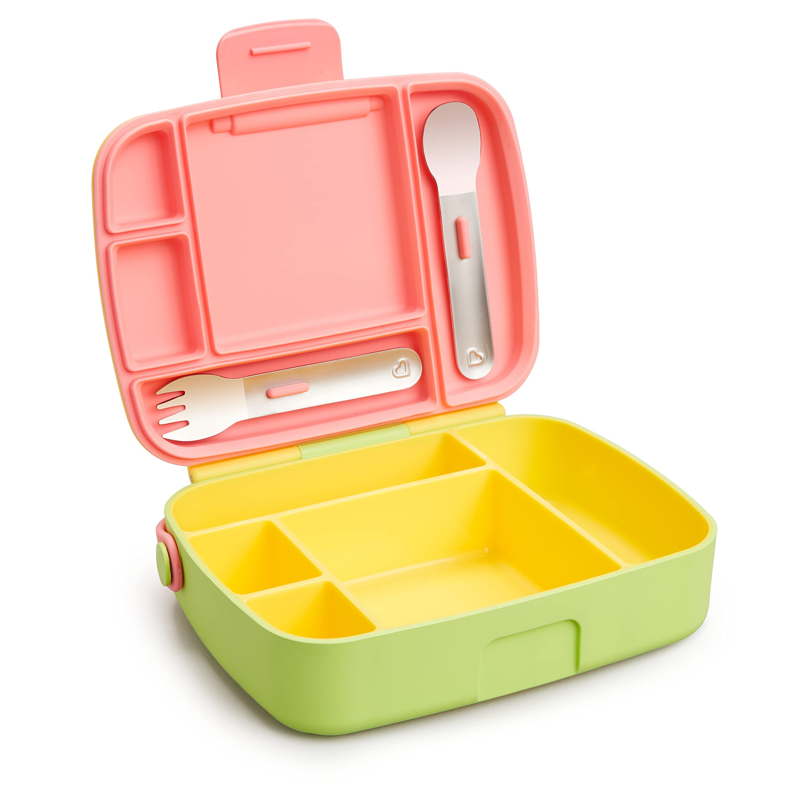 Munchkin® Lunch™ Bento Box for Kids, Includes Utensils, Yellow | Amazon (US)