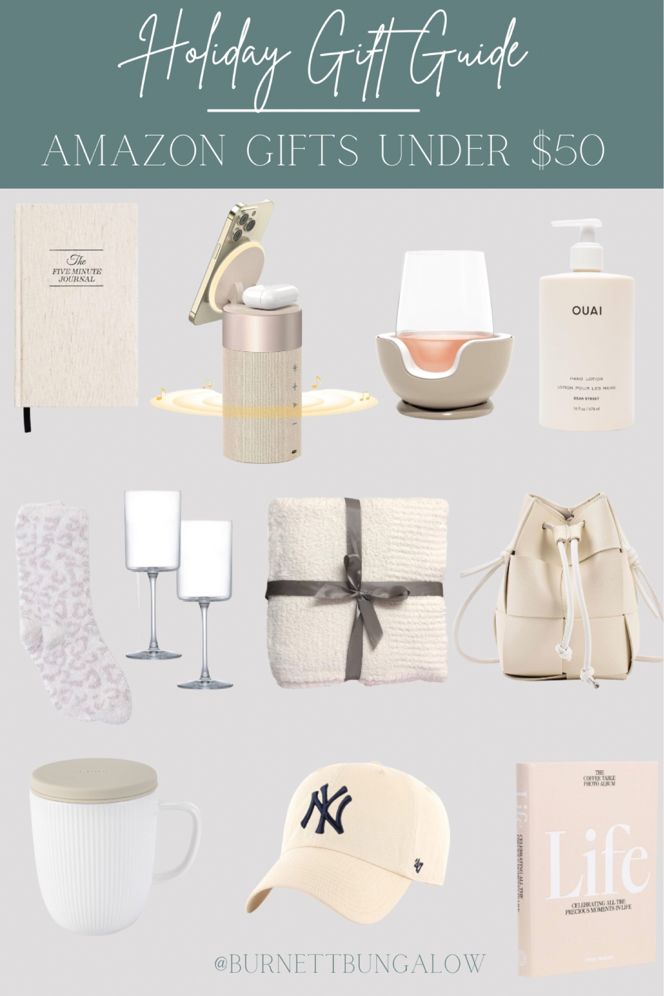 Holiday Gift Guide - Amazon Gifts Under $50

Amazon gift ideas under $50

Gift guide, Amazon gift guide, gifts for her, budget friendly gifts, Yankee baseball cap, ouai hand lotion, Bluetooth speaker, wine glasses

#LTKGiftGuide #LTKfindsunder50 #LTKHoliday