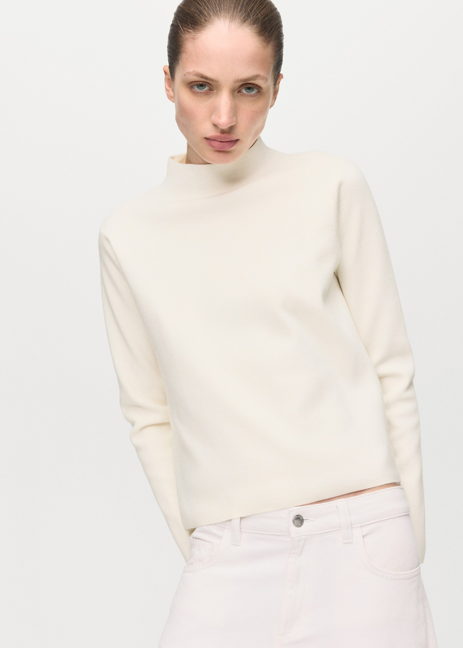Knitted sweater with perkins neck | Mango (US/MX/AU)