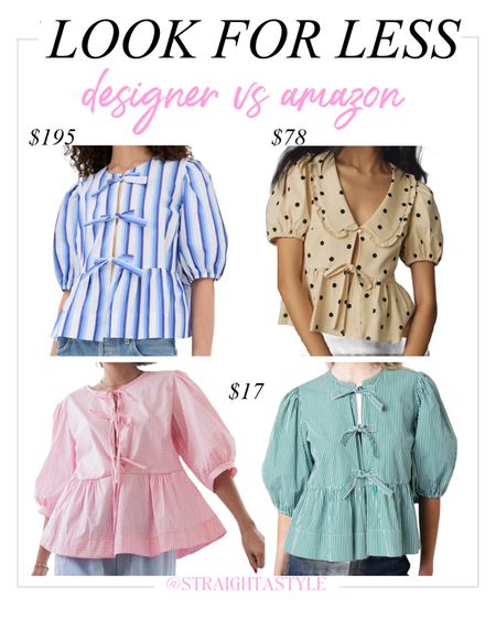 Designer look for less top! Seeing this bow blouse everywhere lately and just ordered the Amazon version! Can’t wait for it to come in  