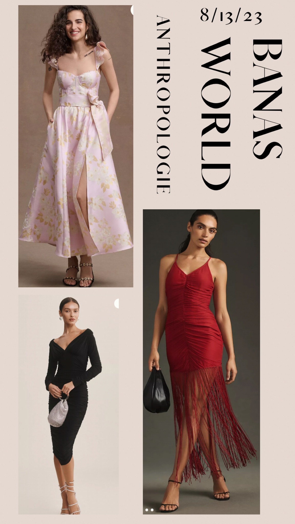 Anthropologie wedding guest dresses 
Pink black and red dress 

#LTKcurves #LTKparties #LTKwedding