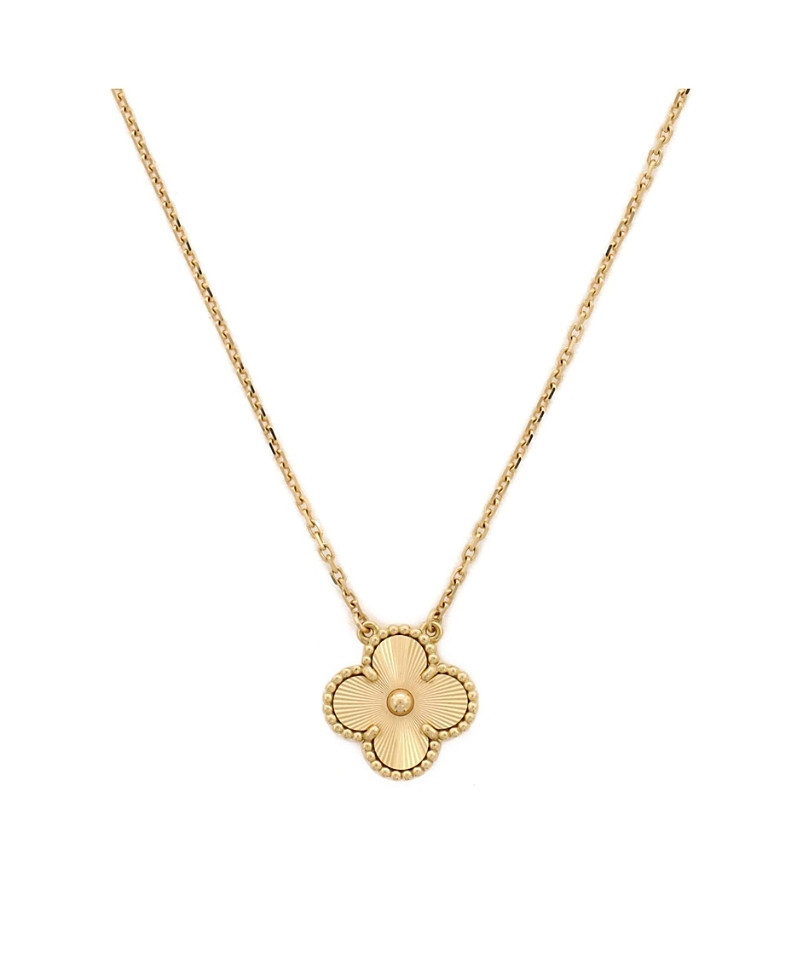 Pre-Owned Van Cleef & Arpels Vintage Alhambra Pendant Necklace Guilloche 18K Gold, 14.5 - 16.25 | Bloomingdale's (US)