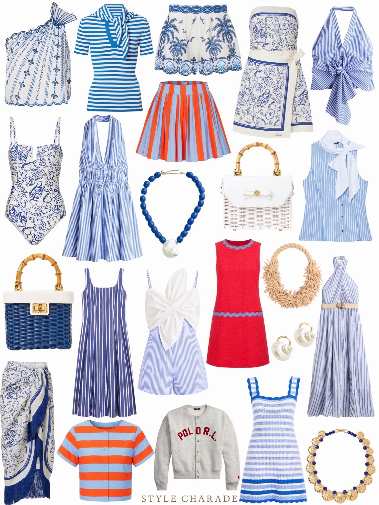 Summer dresses and summer outfits and casual work outfits and vacation outfit ideas.