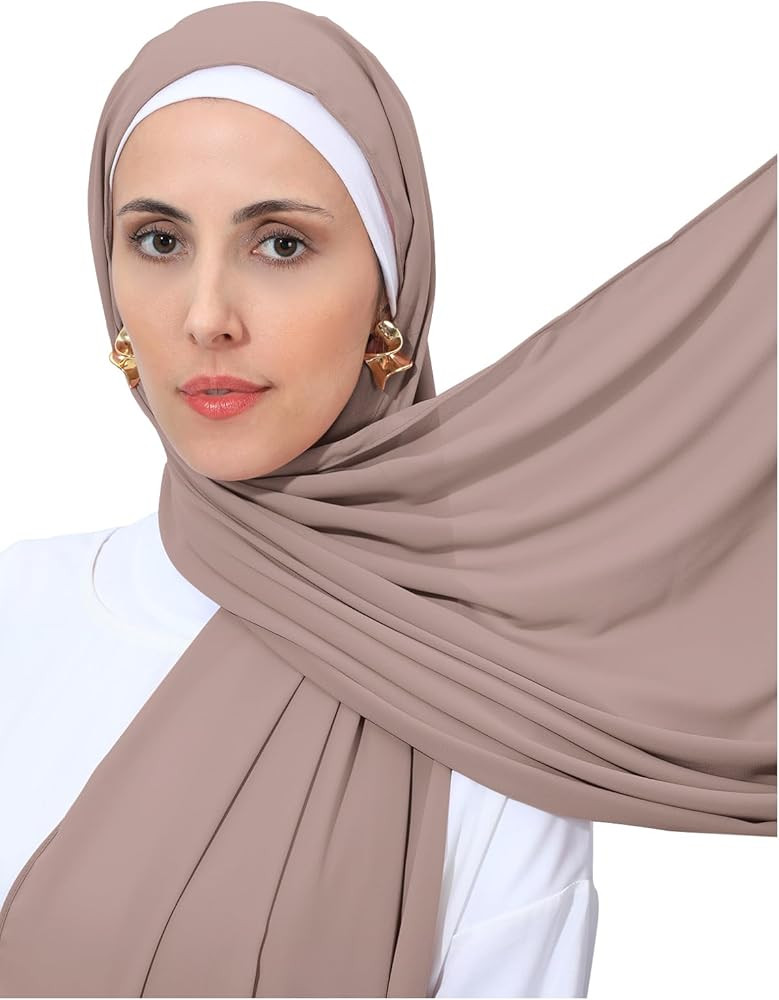 Heavy Not Easily See Through Long Chiffon Hijab Scarf for Women, Amazing Smooth Muslim Head Scarv... | Amazon (US)