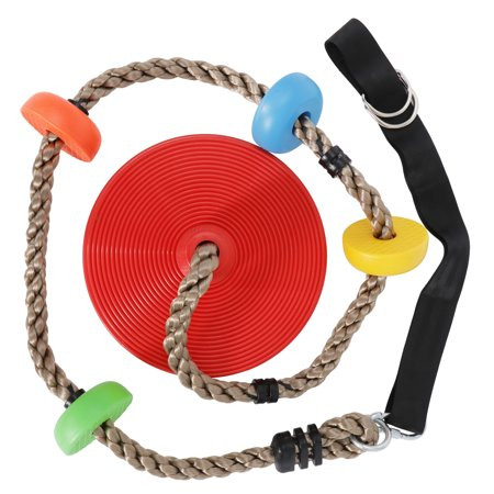 ZENSTYLE Tree Swing Climbing Rope with Platforms for Kids Disc Swing Seat Set w/ Hanging Strap Durab | Walmart (US)