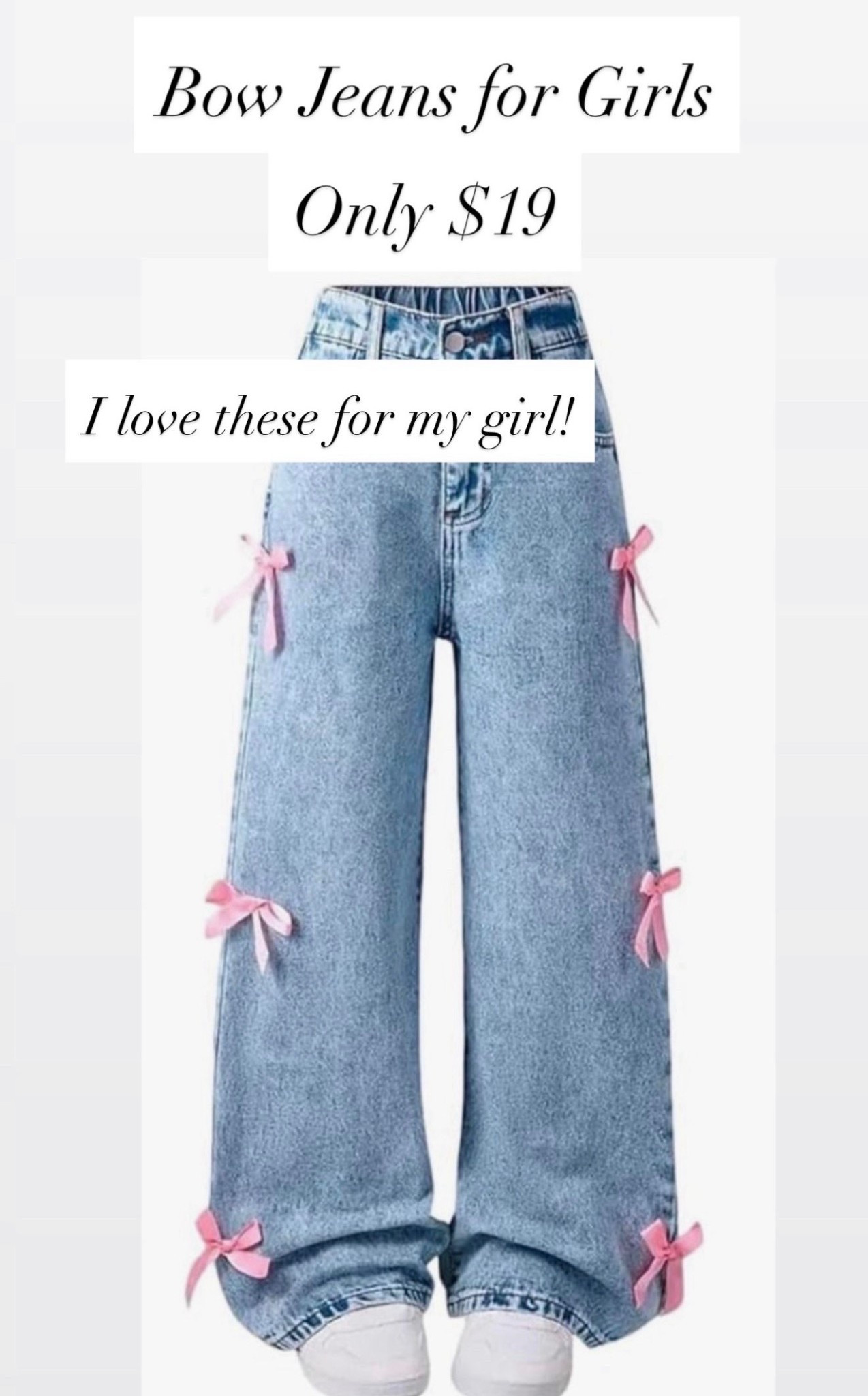 Bow tie jeans for girls are adorable! 

#LTKKids