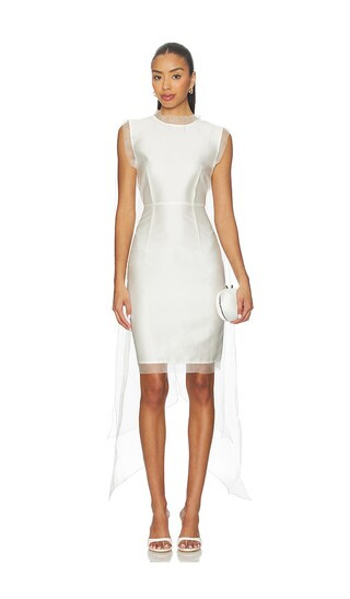 Vivaldi Shift Dress in Beige | Revolve Clothing (Global)