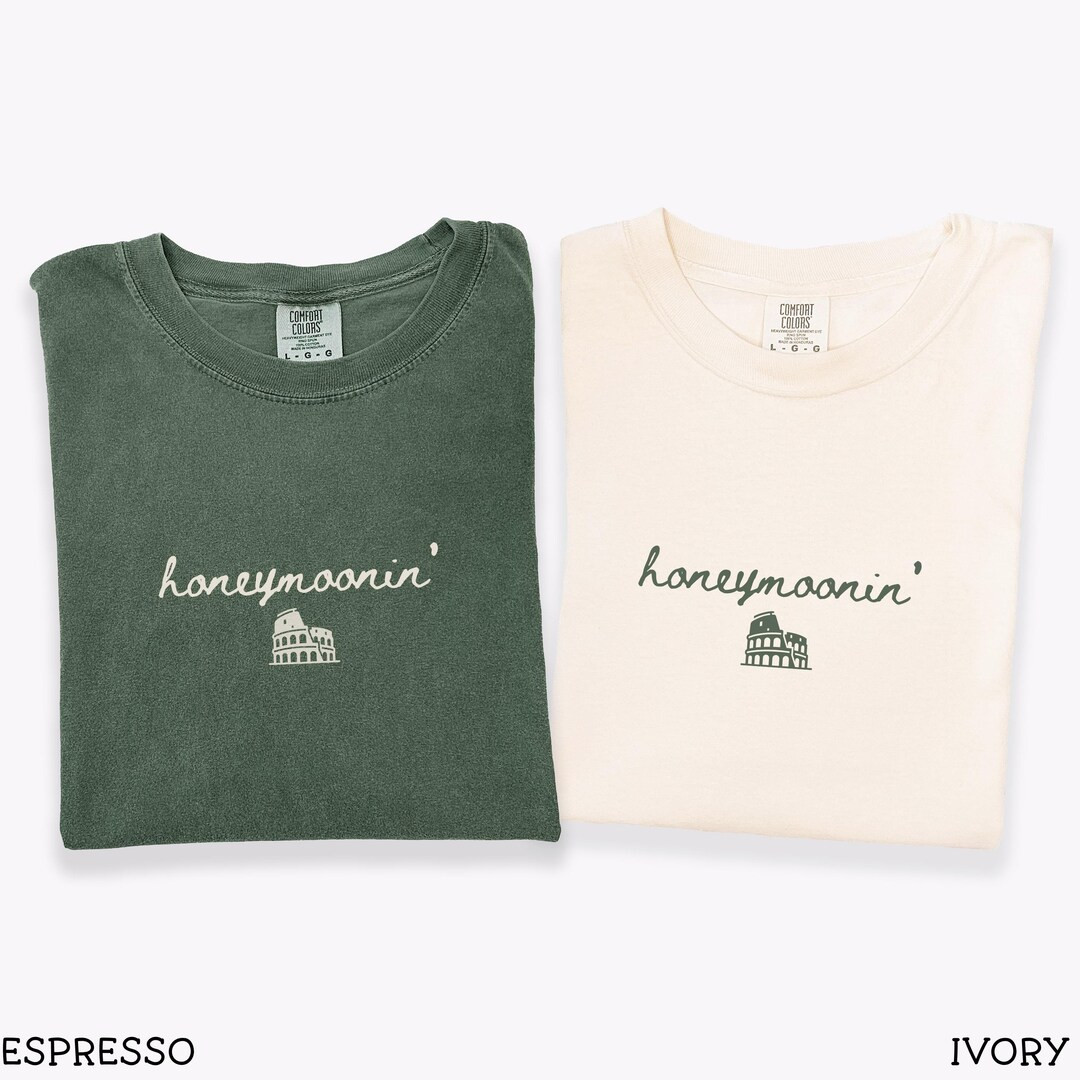 Italy Rome Honeymoon Shirts Comfort Colors®: Newlywed Honeymoon Matching T-shirts - Etsy | Etsy (US)