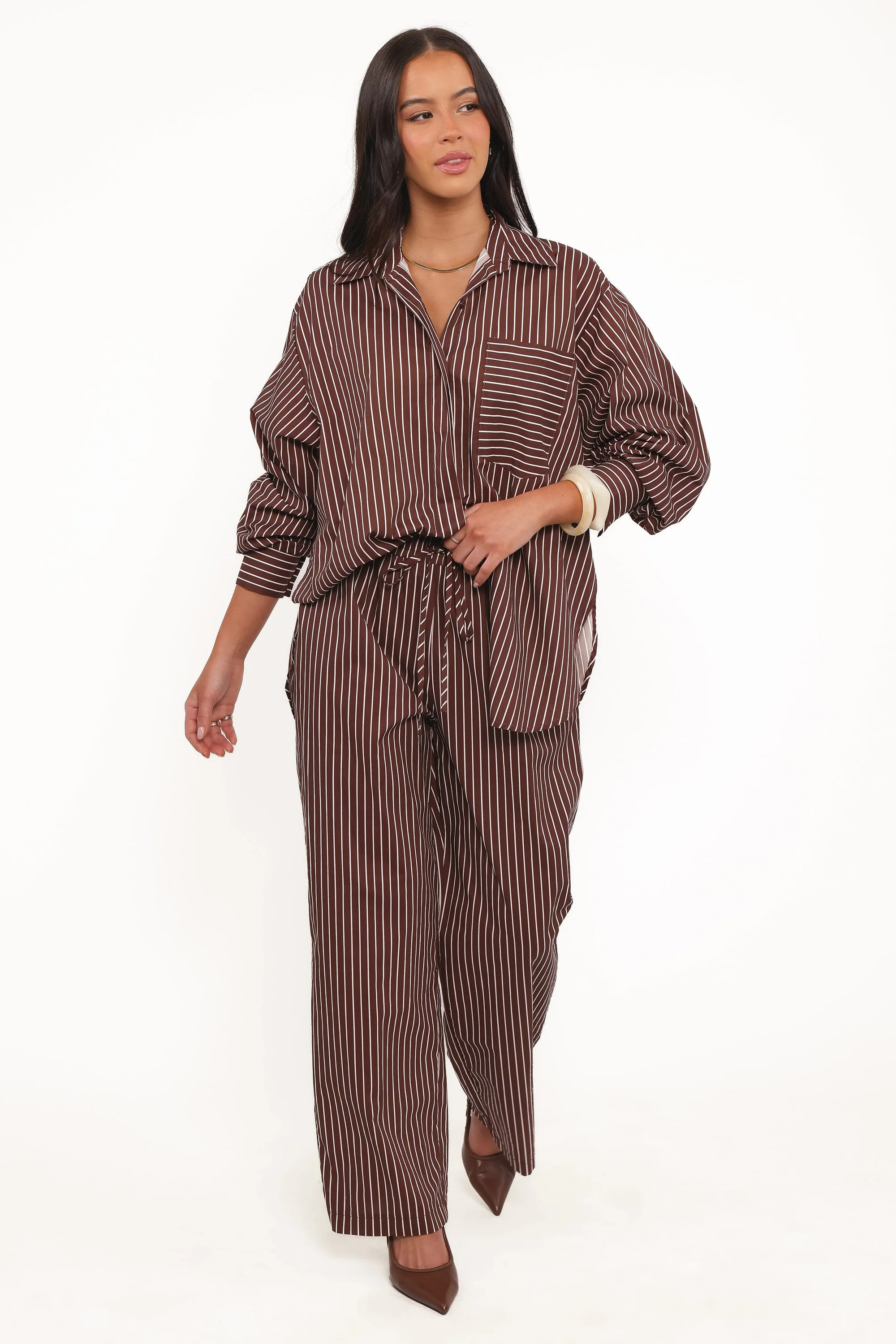 Darya Pants - Chocolate Stripe | Petal & Pup (US)