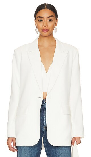 Reggie Blazer in Ivory | Revolve Clothing (Global)
