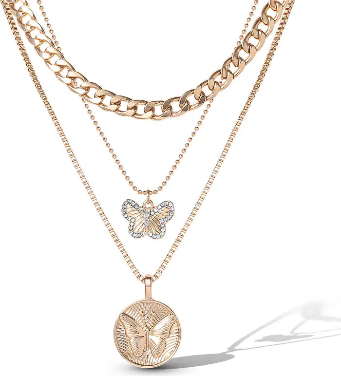 3-Piece Butterfly Necklace | Nordstrom