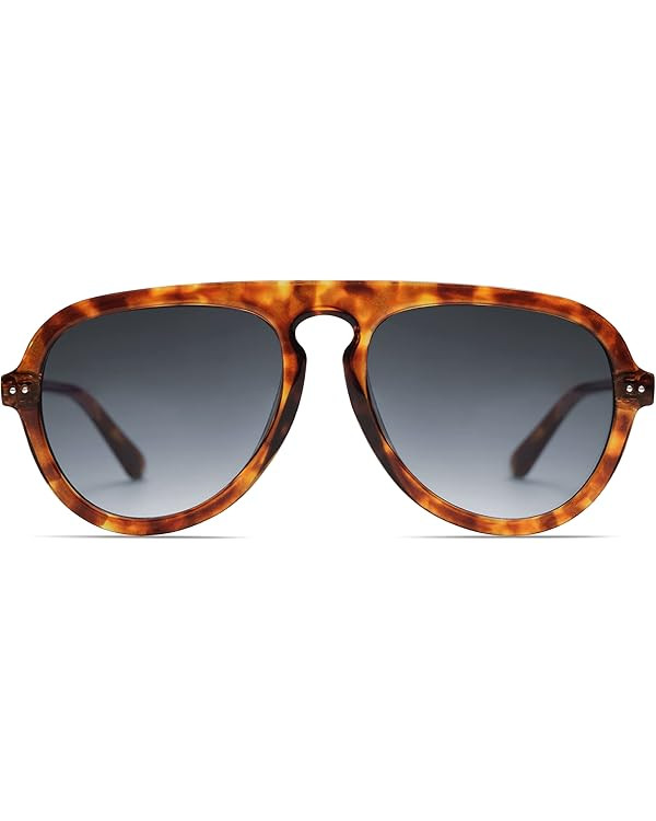 SOJOS Retro Aviator Sunglasses Womens Mens Vintage Plastic Frame Shades Lentes De Sol Para Mujer ... | Amazon (US)