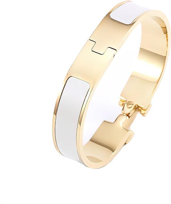 Exquisite 18K Gold Bracelet for Women, Letter Stainless Steel Bangle Bracelet for,Gift for Mother... | Amazon (US)