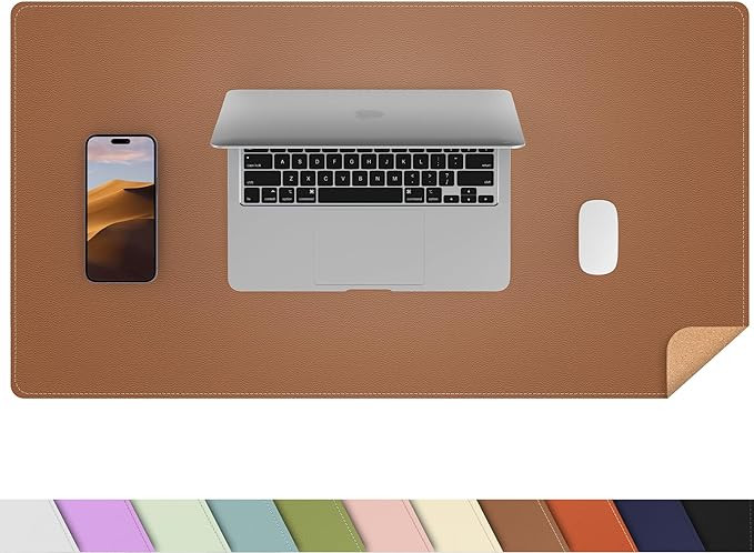 AFIING Dual-Sided Desk Pad, Natural Cork & PU Leather, Desk Mat Protector Non-Slip, Waterproof, E... | Amazon (US)