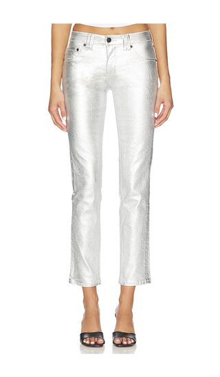 Free People x We The Free Oracle Metallic Pant In Divine in Metallic Silver. - size 25 | Revolve Clothing (Global)
