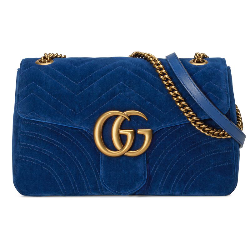 GG Marmont velvet shoulder bag | Gucci (US)