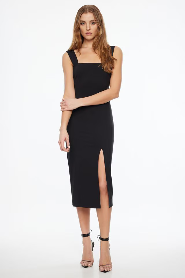Lota Sculpt Square Neck Midi Dress$64.95 | Dynamite Clothing