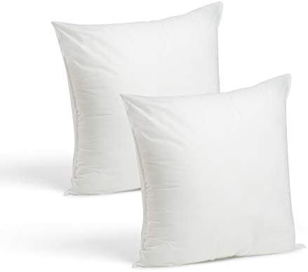 Set of 2-18 x 18 Premium Hypoallergenic Stuffer Pillow Insert Sham Square Form Polyester, Standar... | Amazon (US)