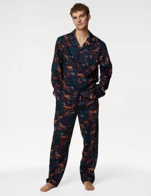 Men's Jungle Animals Family Christmas Pyjama Set | Marks & Spencer (UK)