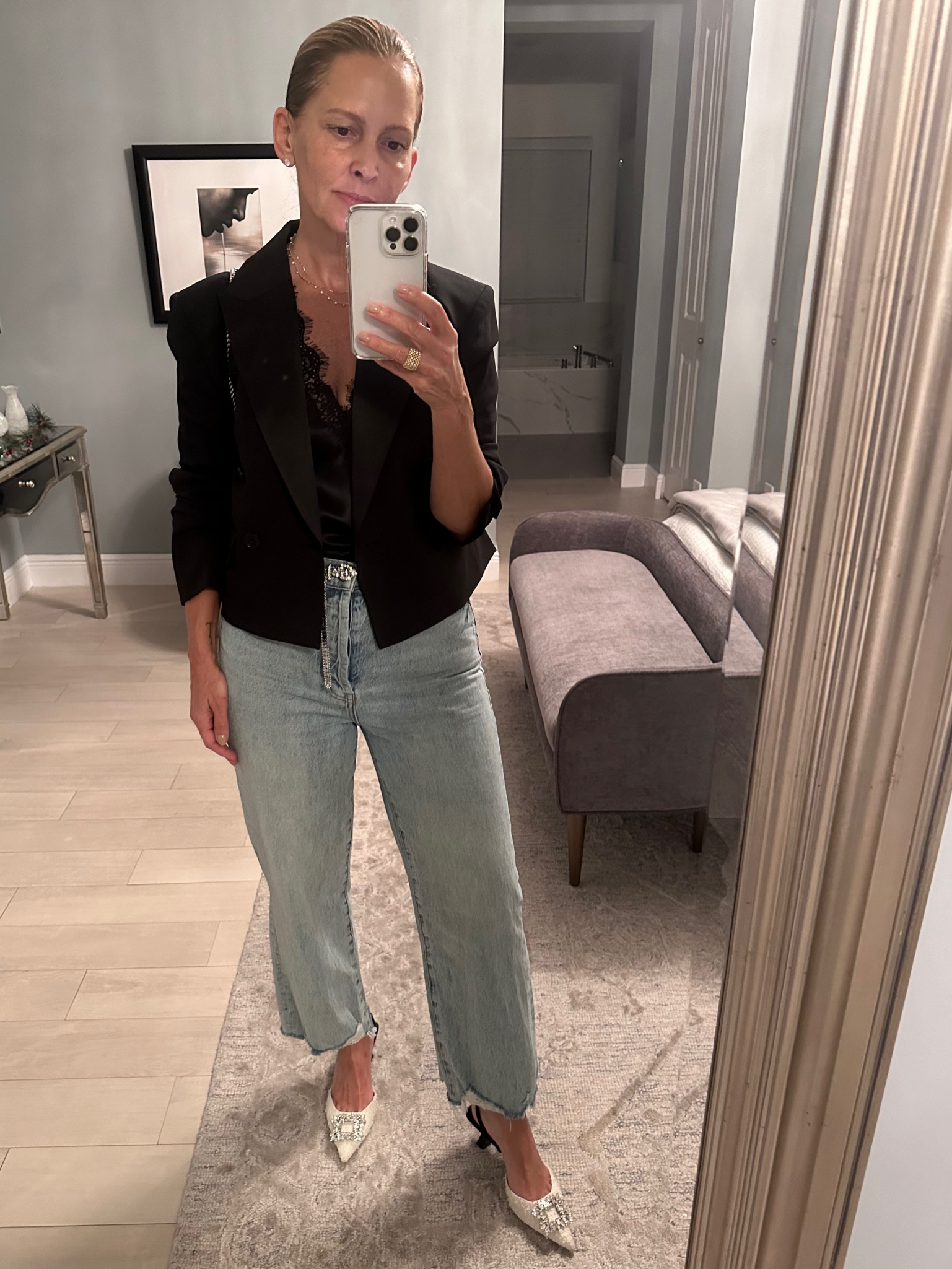 Day to night easy holiday outfit inspiration!

Perfect for work party, holiday luncheon, neighbors cocktail, entertaining at home, etc.

#LTKstyletip #LTKover40 #LTKHoliday