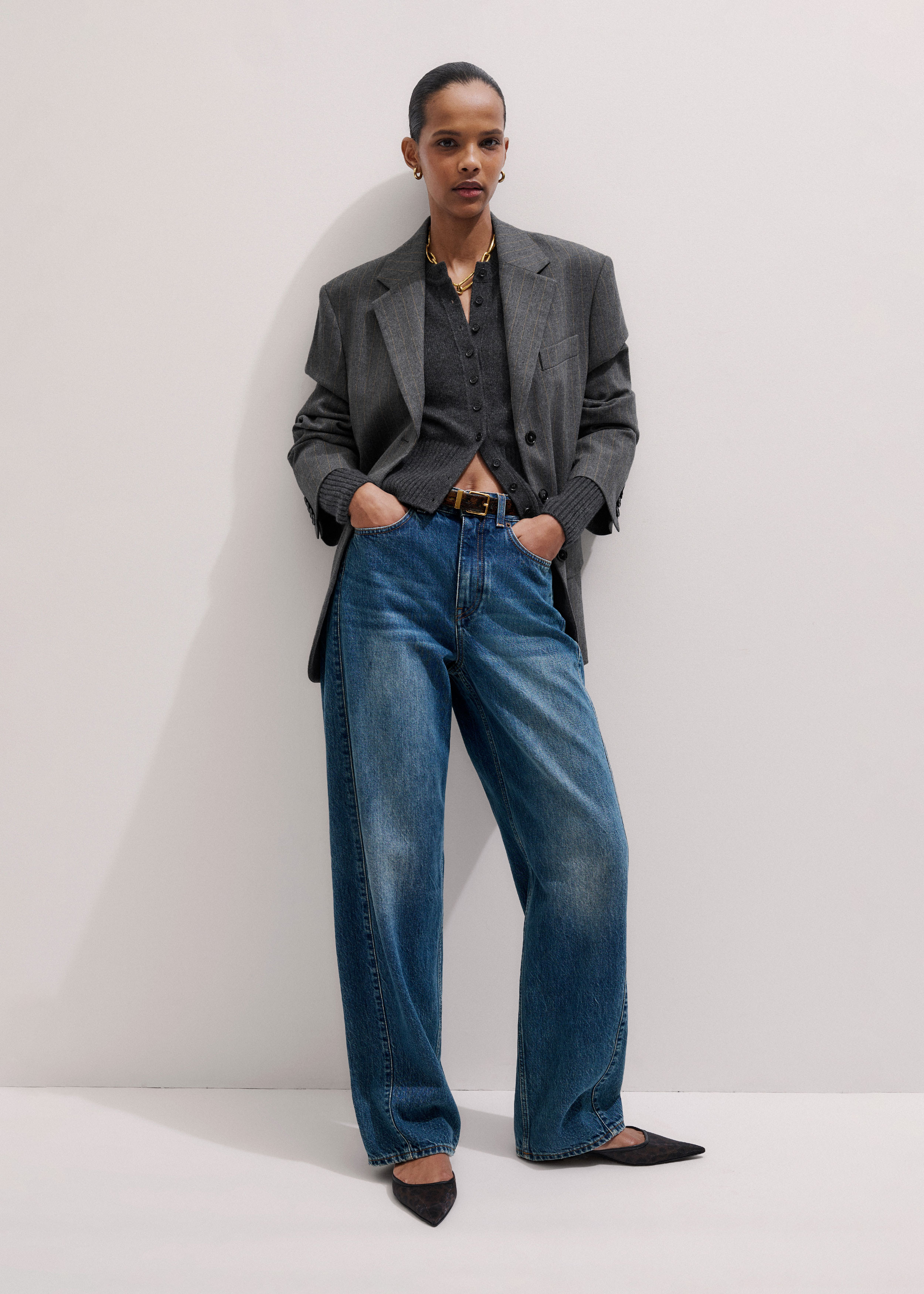 Tapered Puddle Jean Midweight Denim | ME+EM US