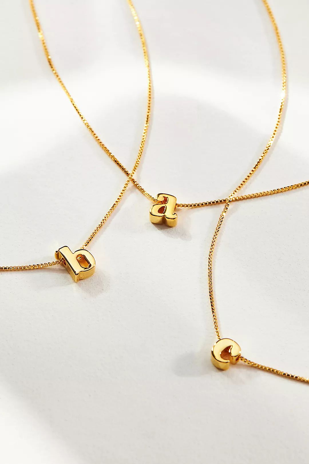 14k Gold Mini Monogram Necklace | Anthropologie (US)