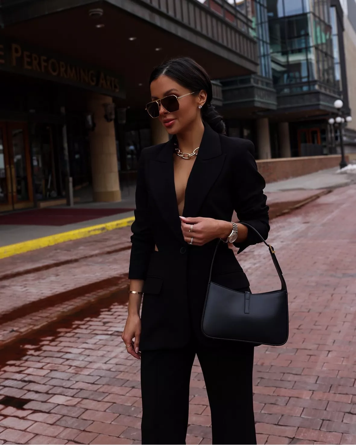 Winter night's outfit ideas. Black coat. Chanel vintage bag. #LTKworkwear  #LTKitbag #LTKstyletip