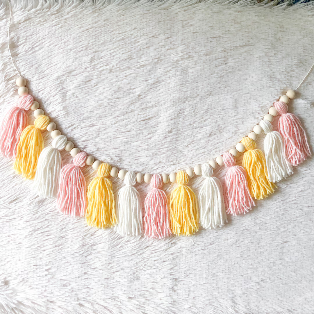 Pink Lemonade Tassel Garland/Soft Summer Lemonade Garland/Lemonade Birthday/Pink Lemonade Wall Ha... | Etsy (US)