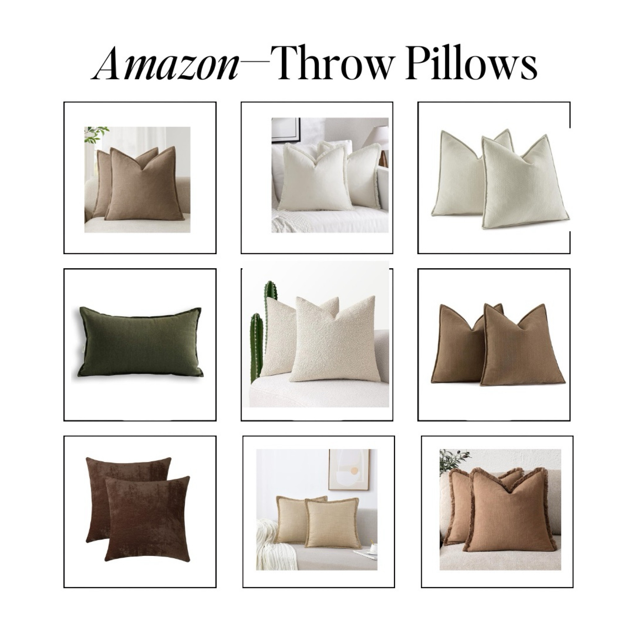 Throw pillows for your bedroom!